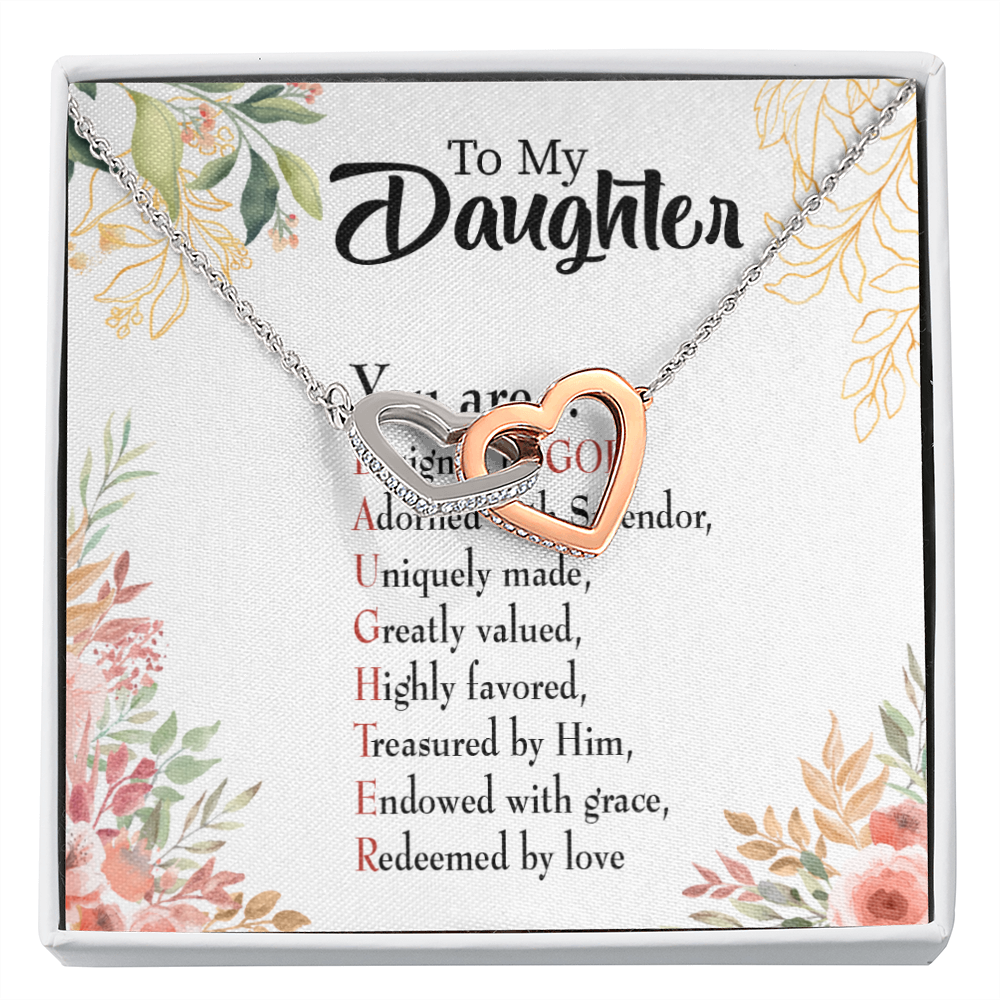 To My Daughter You are Designed by God Inseparable Necklace-Express Your Love Gifts