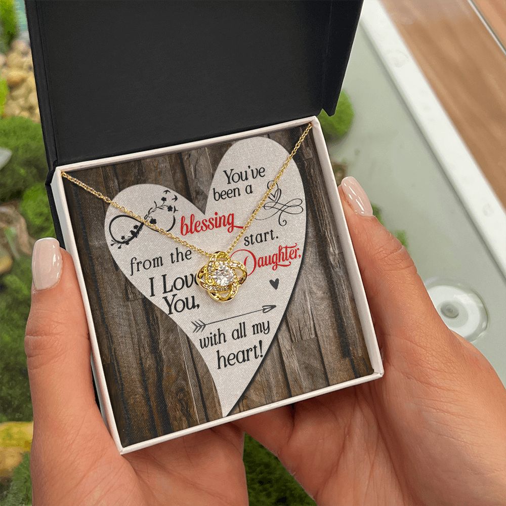 To My Daughter You’ve Been a Blessing Infinity Knot Necklace Message Card-Express Your Love Gifts