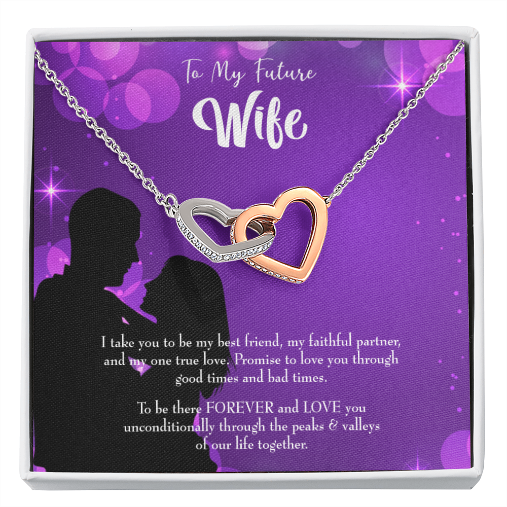 To My Fiancee Be There Forever Inseparable Necklace-Express Your Love Gifts