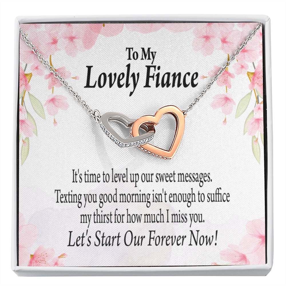 To My Fiancee Forever is Now Inseparable Necklace-Express Your Love Gifts
