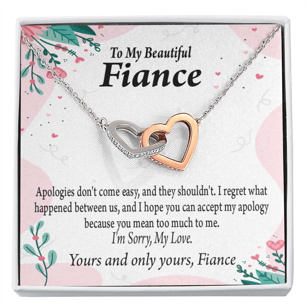 To My Fiancee I'm Sorry My Love Inseparable Necklace-Express Your Love Gifts