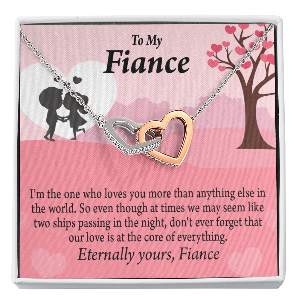 To My Fiancee We Are Like Two Ships Passing In The Night Inseparable Necklace-Express Your Love Gifts