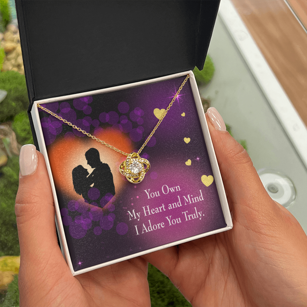 To My Girlfriend Adore You Infinity Knot Necklace Message Card-Express Your Love Gifts