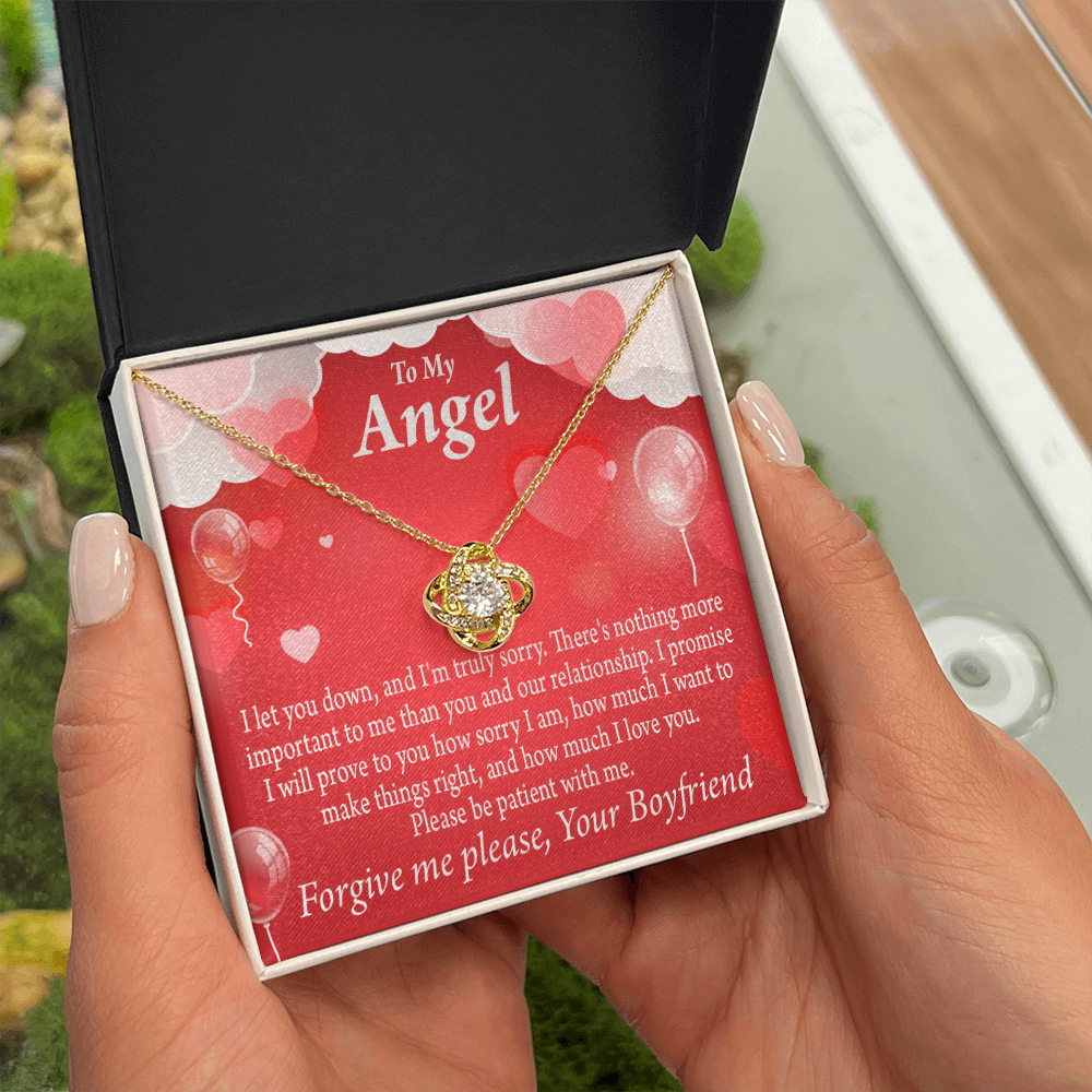 To My Girlfriend Forgive Me Infinity Knot Necklace Message Card-Express Your Love Gifts