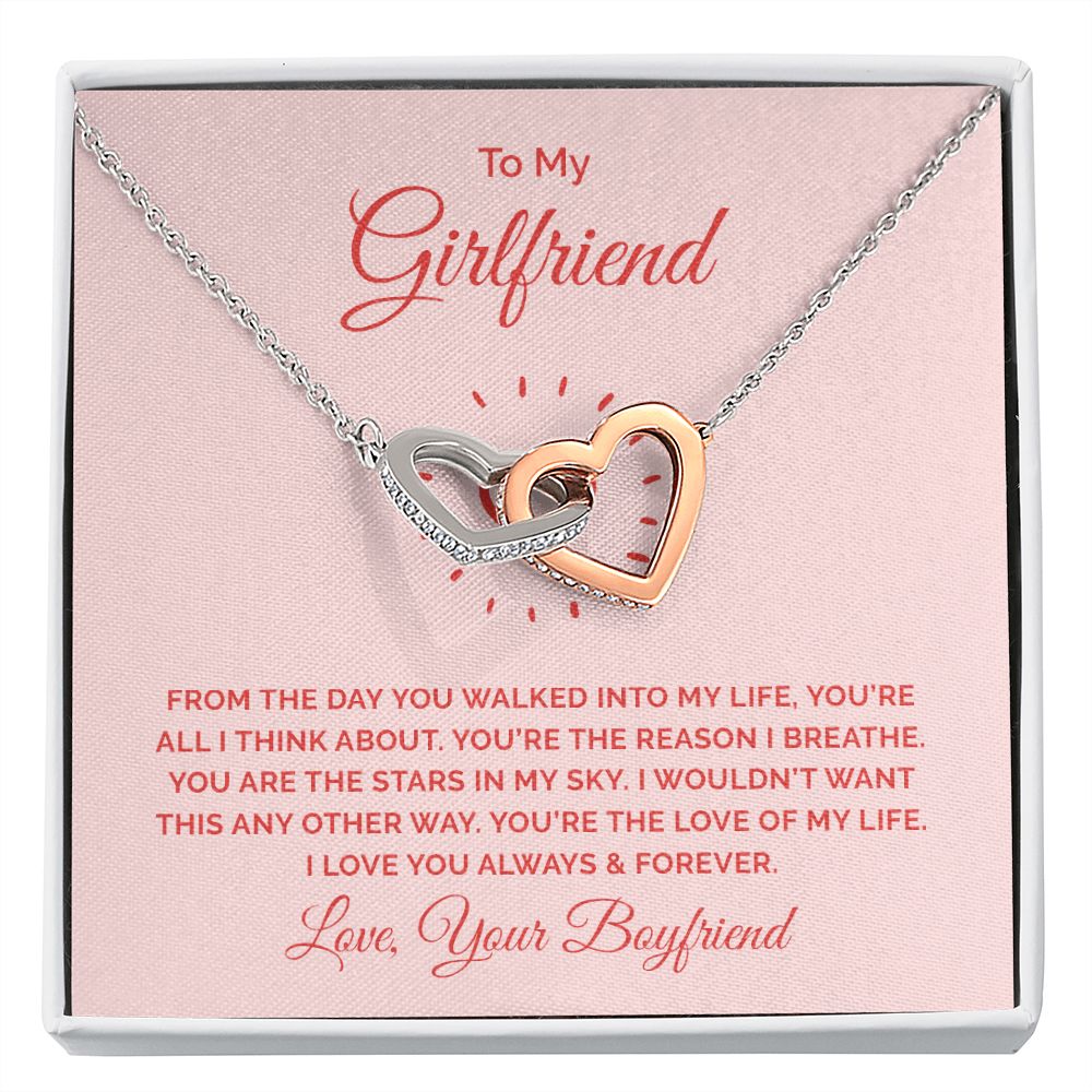To My Girlfriend From the Day You Walked Into My Life Inseparable Necklace-Express Your Love Gifts