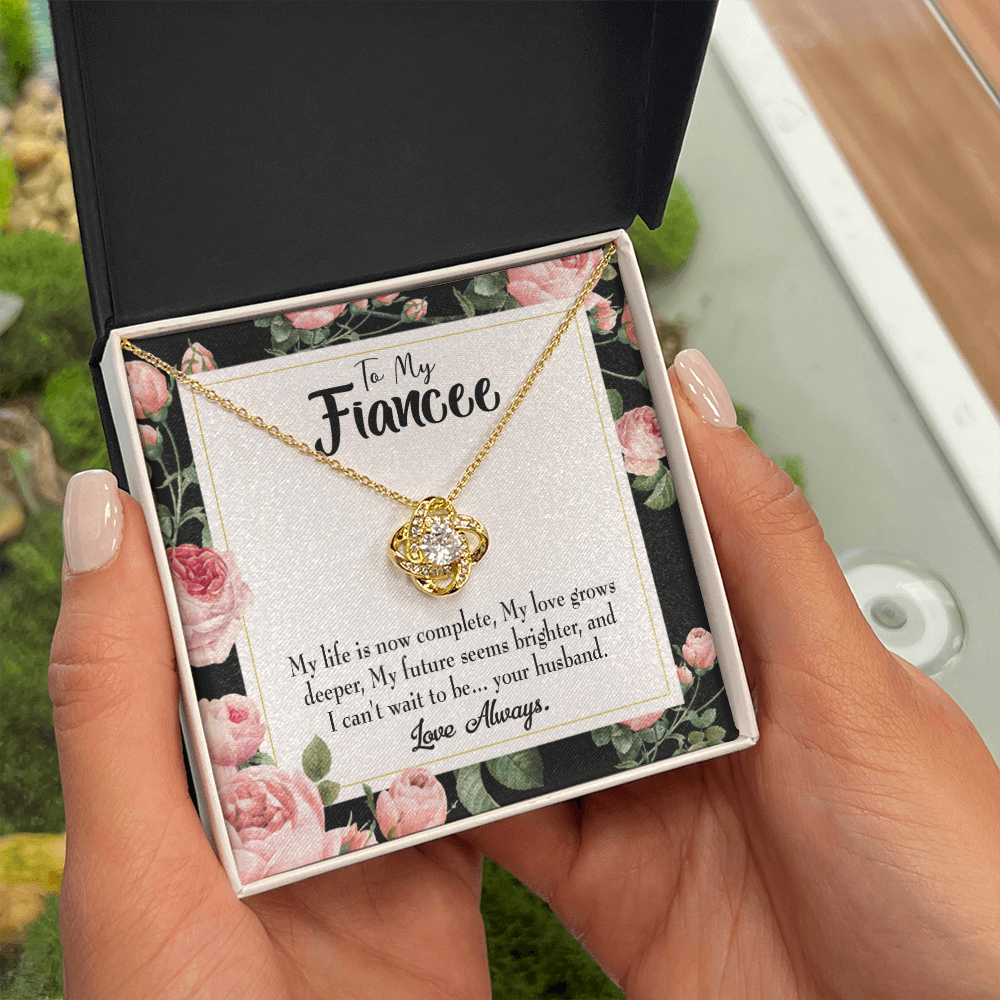 To My Girlfriend Future is Brighter Infinity Knot Necklace Message Card-Express Your Love Gifts
