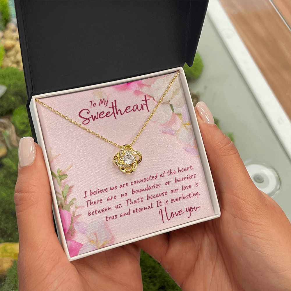 To My Girlfriend I Believe Infinity Knot Necklace Message Card-Express Your Love Gifts