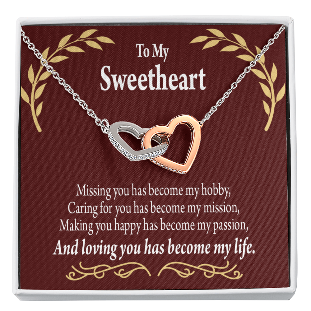 To My Girlfriend Making You Happy Become My Passion Inseparable Necklace-Express Your Love Gifts