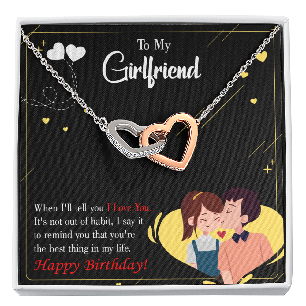 To My Girlfriend Not Out of Habit Inseparable Necklace-Express Your Love Gifts