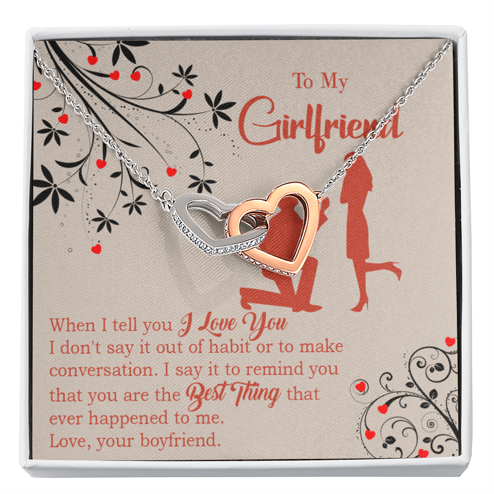To My Girlfriend Out of Habit Inseparable Necklace-Express Your Love Gifts