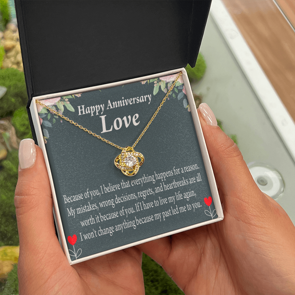 To My Girlfriend Reason For Everything Infinity Knot Necklace Message Card-Express Your Love Gifts