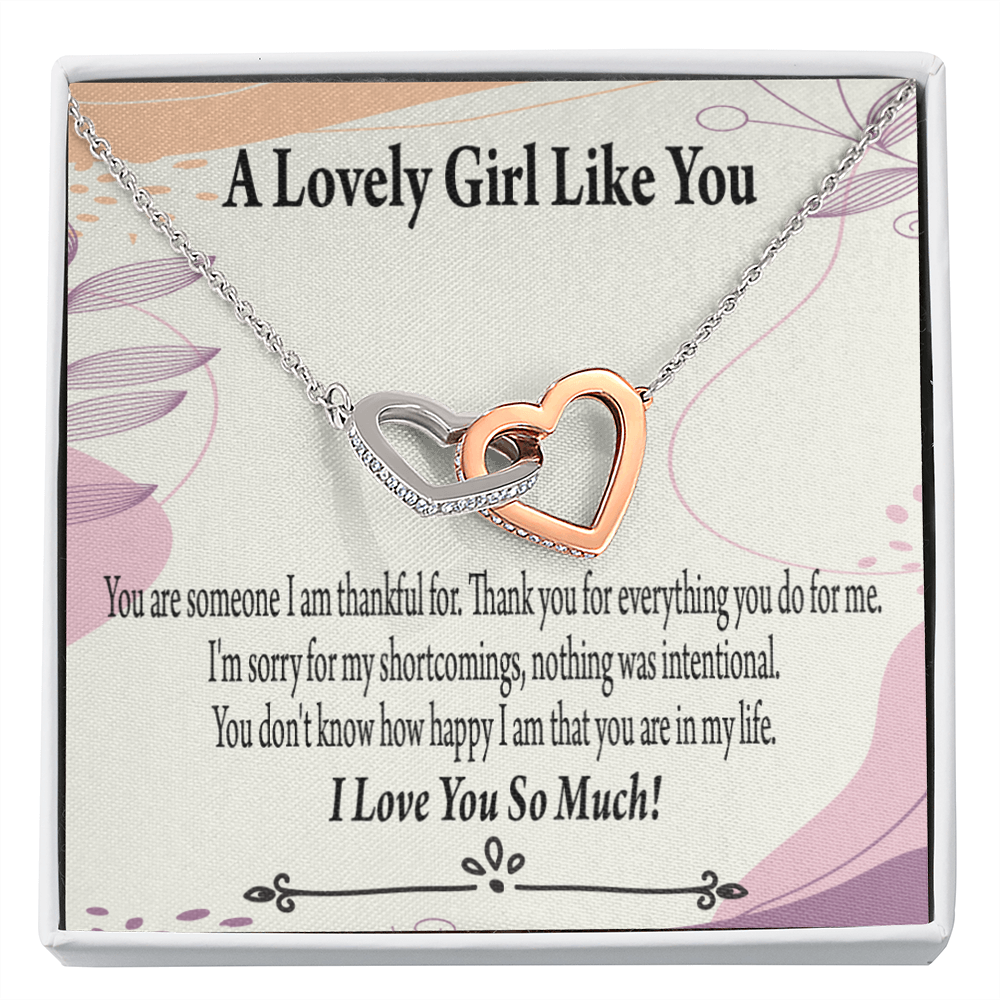 To My Girlfriend So Happy Inseparable Necklace-Express Your Love Gifts