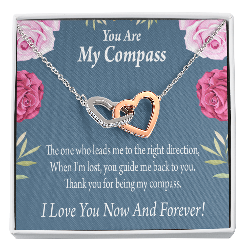 To My Girlfriend You Are My Compass Inseparable Necklace-Express Your Love Gifts