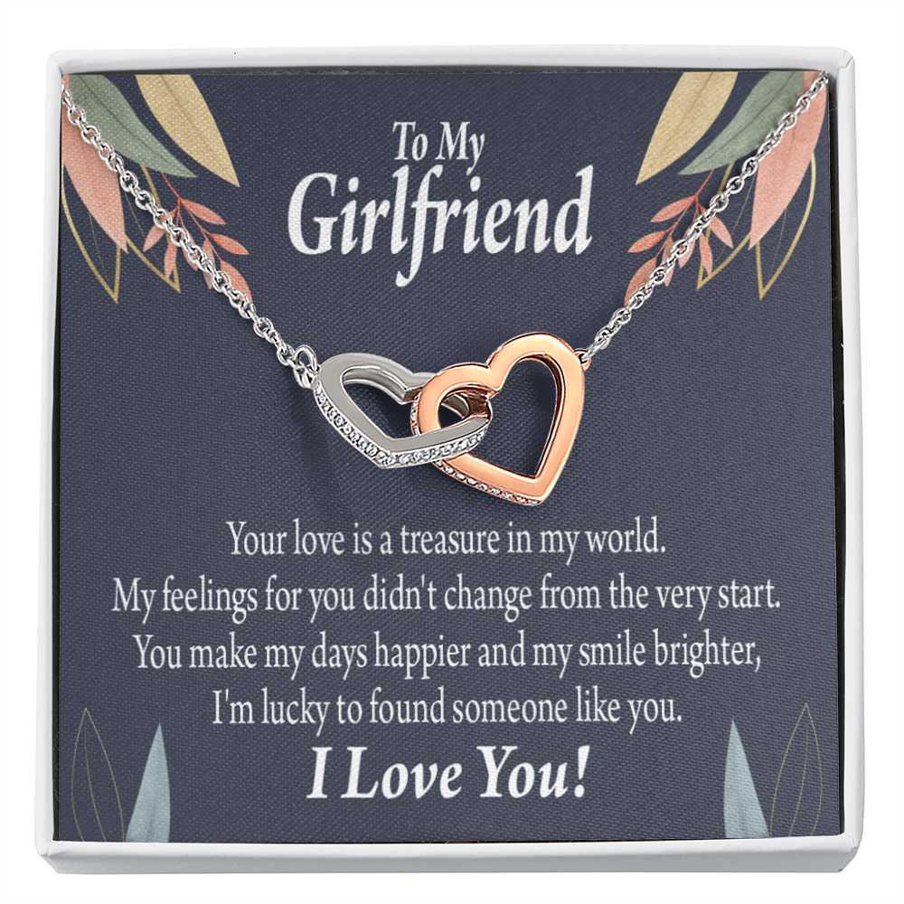 To My Girlfriend You are my Treasure Inseparable Necklace-Express Your Love Gifts