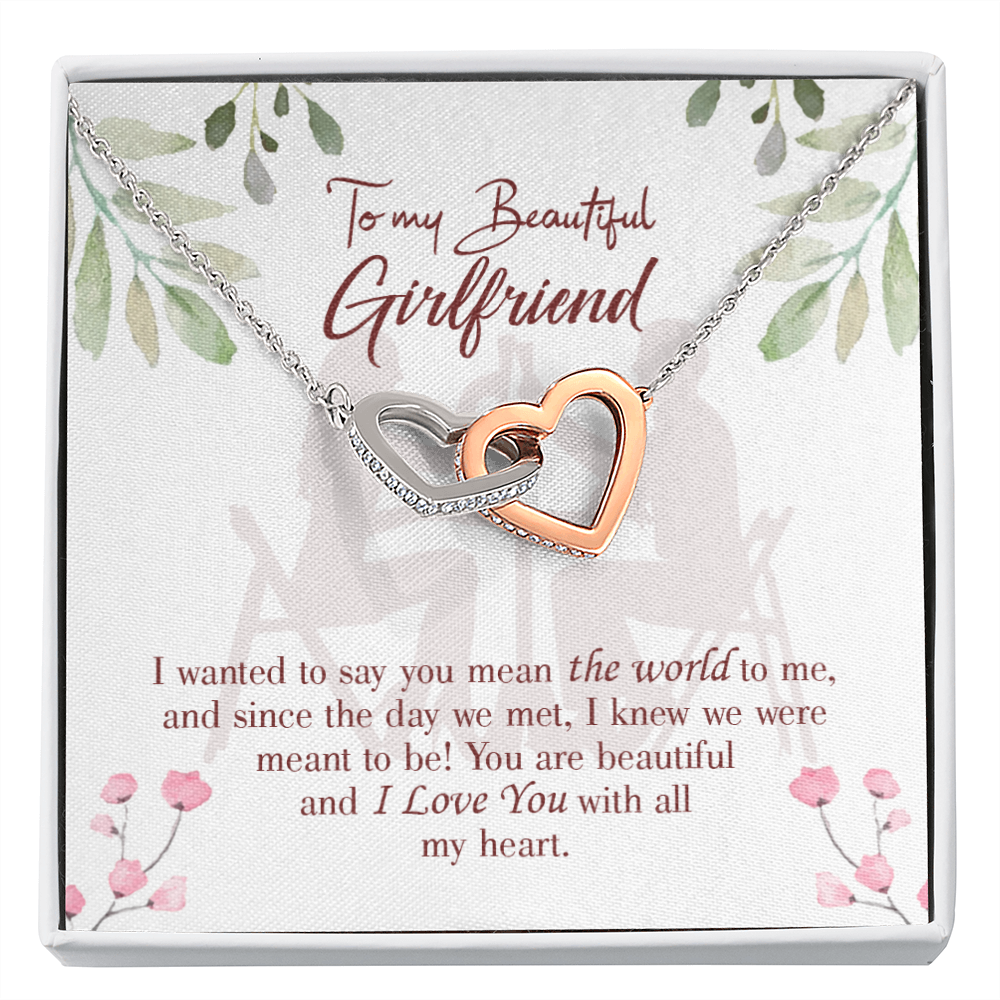 To My Girlfriend You Are My World Inseparable Necklace-Express Your Love Gifts