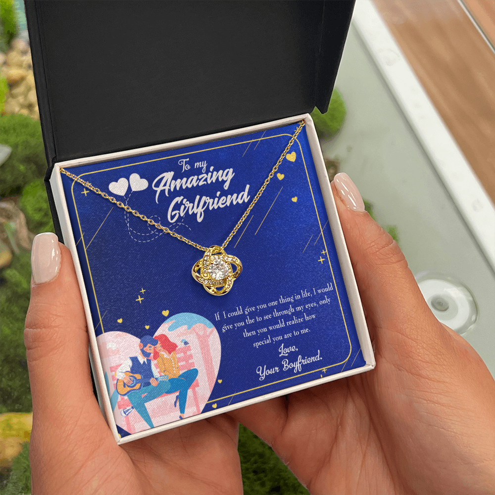 To My Girlfriend You are Special Infinity Knot Necklace Message Card-Express Your Love Gifts