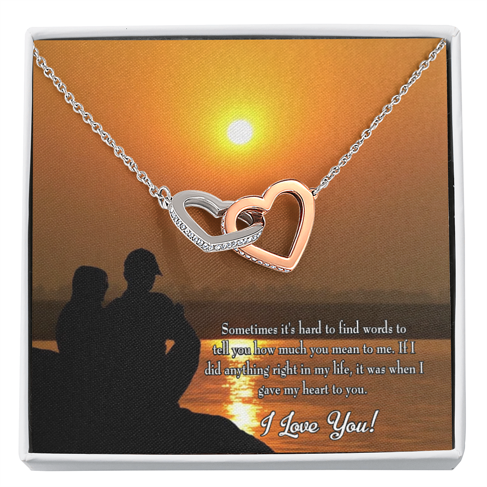 To My Girlfriend You Have my Heart Inseparable Necklace-Express Your Love Gifts