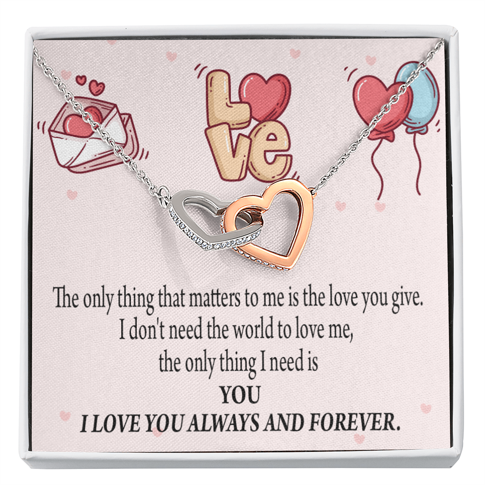 To My Girlfriend You Matter Most Inseparable Necklace-Express Your Love Gifts