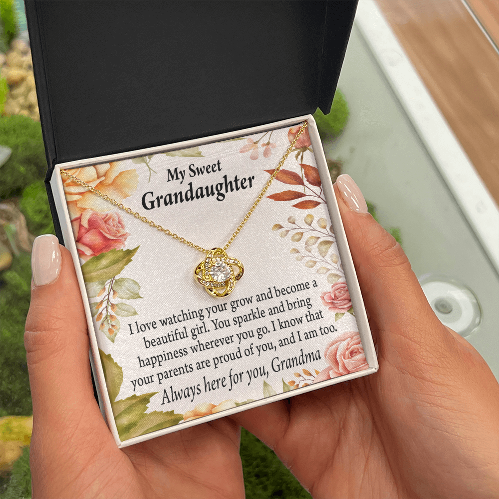 To My Granddaughter We're Proud of You Necklace Infinity Knot Necklace Message Card-Express Your Love Gifts