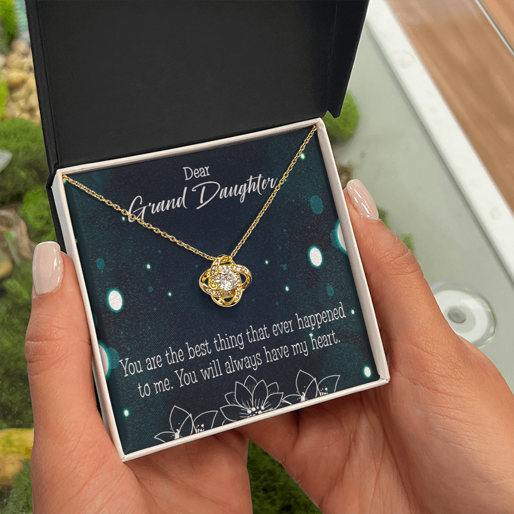 To My Granddaughter You Are the Best Infinity Knot Necklace Message Card-Express Your Love Gifts