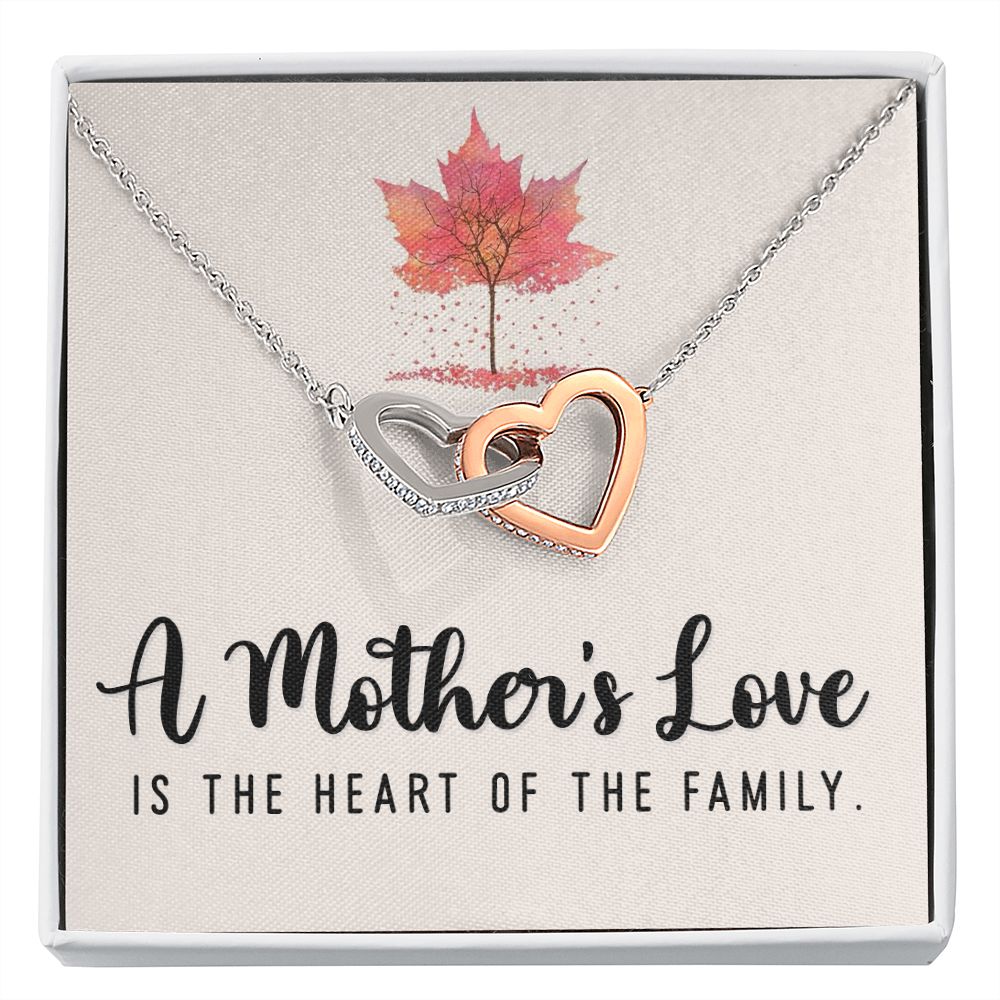To My Mom A Mothers Love is The Heart of The Family Inseparable Necklace-Express Your Love Gifts