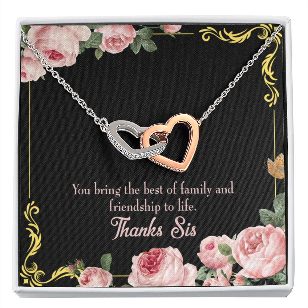 To My Sister Friendship to Life Inseparable Necklace-Express Your Love Gifts