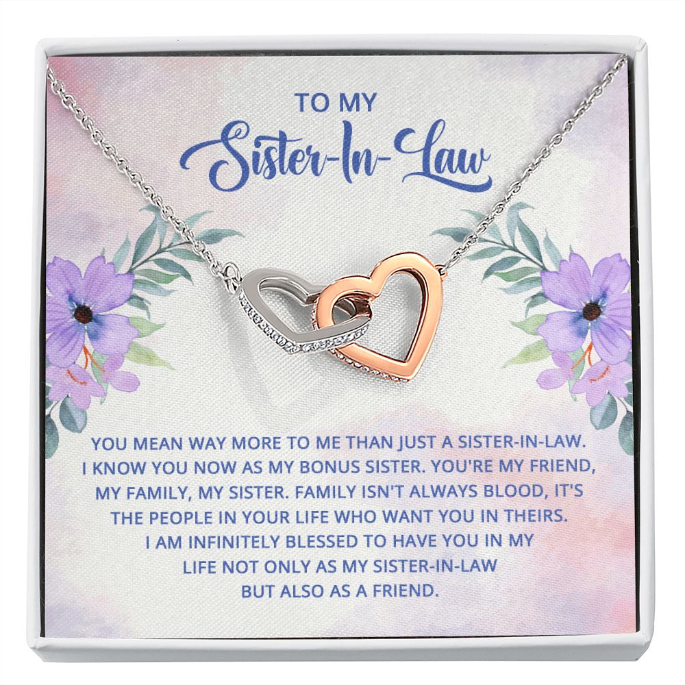 To My Sister-In-Law I Know You Now as My Bonus Sister Inseparable Necklace-Express Your Love Gifts