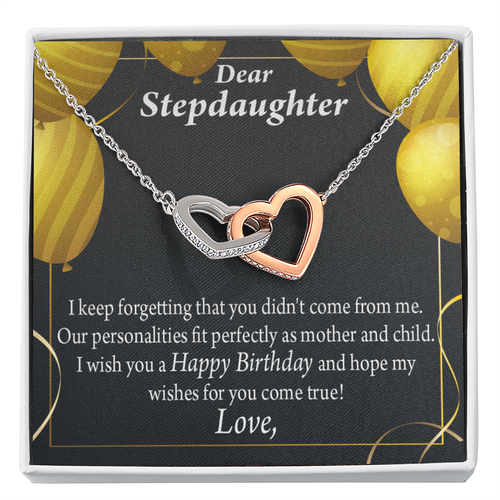 To My Stepdaughter Birthday Message Inseparable Necklace-Express Your Love Gifts