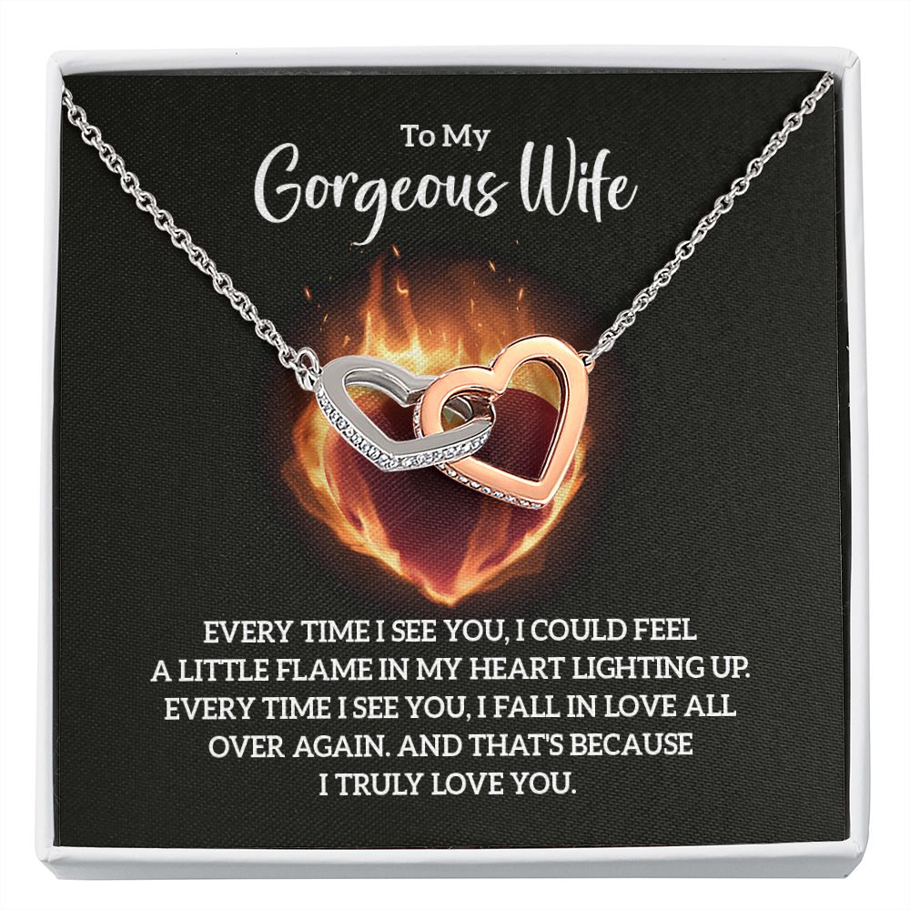 To My Wife Every Time I See You Inseparable Necklace-Express Your Love Gifts