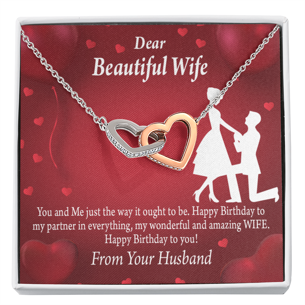 To My Wife Happy Birthday Inseparable Necklace-Express Your Love Gifts