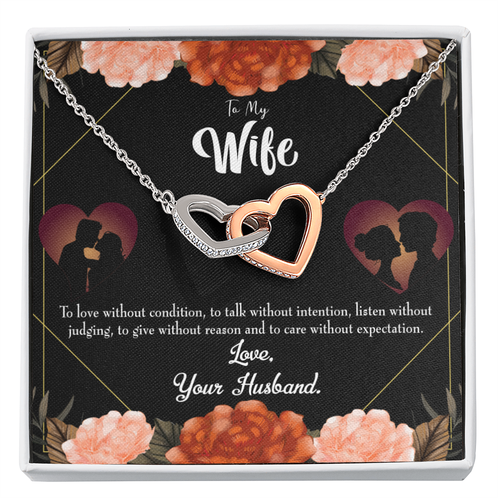 To My Wife Love Talk Listen Inseparable Necklace-Express Your Love Gifts