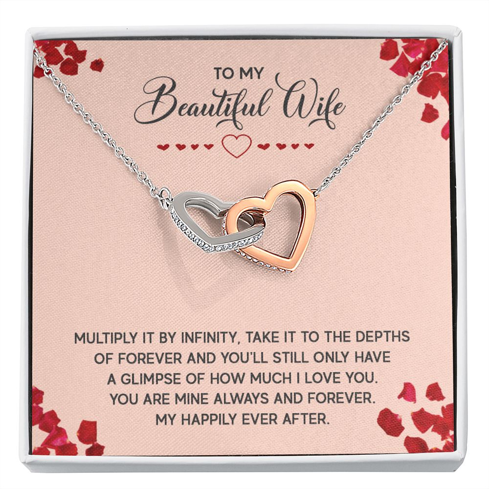 To My Wife Multiply it by Infinity Inseparable Necklace-Express Your Love Gifts