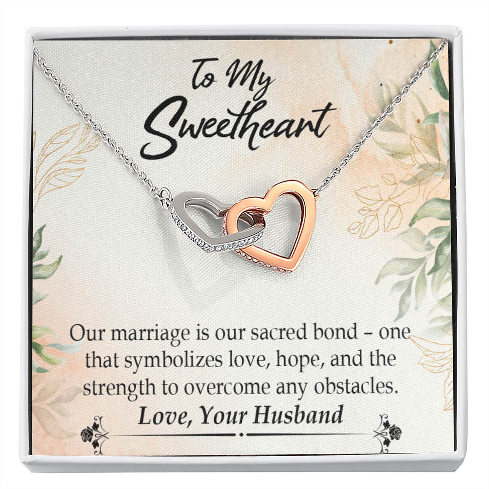 To My Wife Our Marriage is Our Sacred Bond Inseparable Necklace-Express Your Love Gifts