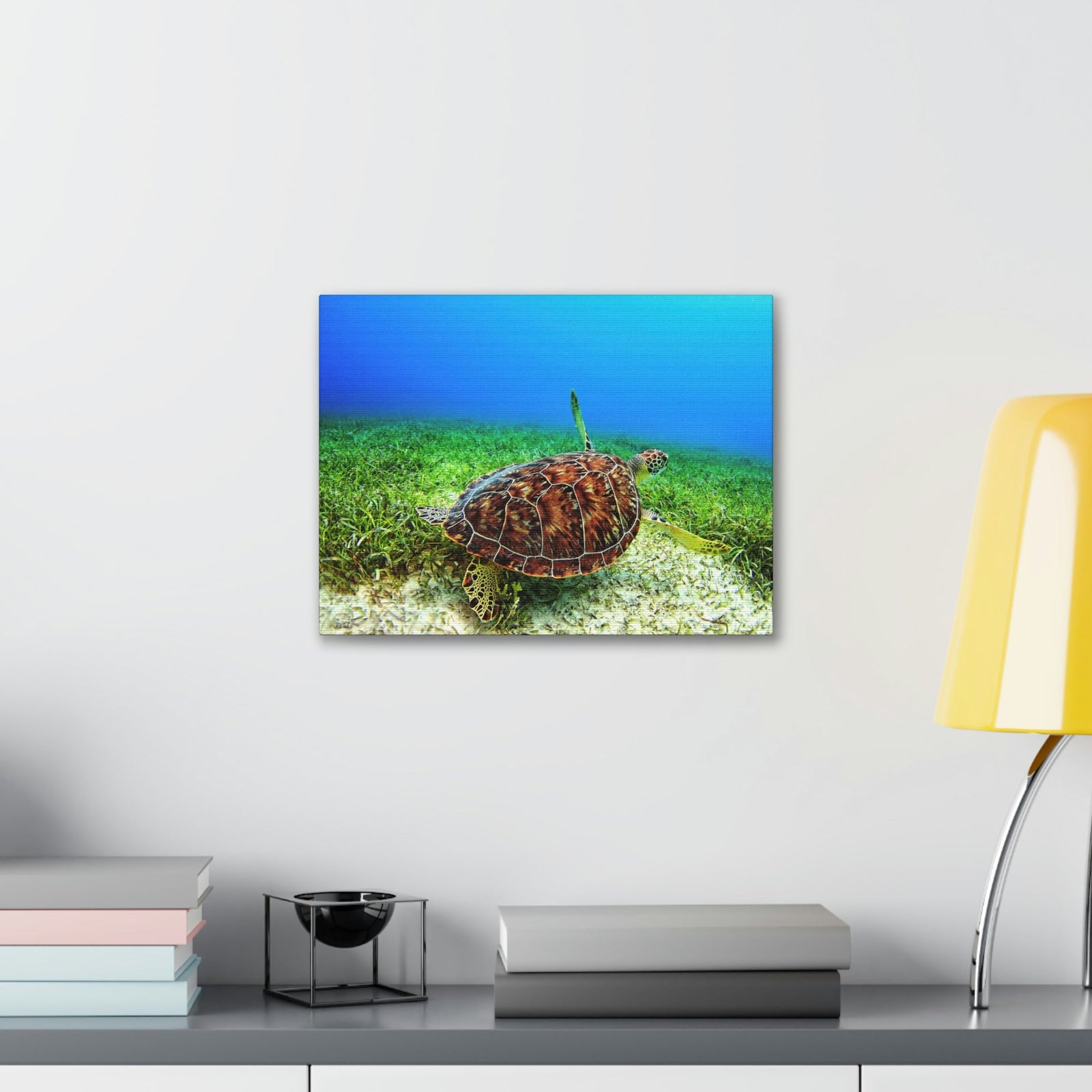 Scripture Walls Turtle Hunting Turtle on Hunt Print Animal Wall Art Wildlife Canvas Prints Wall Art Ready to Hang Unframed-Express Your Love Gifts