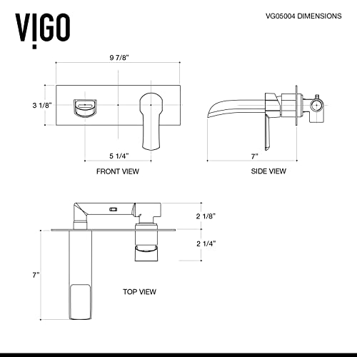 VIGO Cornelius VG05004CH Single Handle Bathroom Faucet Chrome Wall Mount Faucet Open Box-Express Your Love Gifts