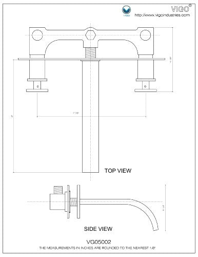VIGO Titus VG05002CH Single Handle Bathroom Faucet in Chrome Wall Mount Faucet Open Box-Express Your Love Gifts