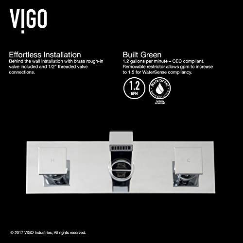 VIGO Titus VG05002CH Single Handle Bathroom Faucet in Chrome Wall Mount Faucet Open Box-Express Your Love Gifts