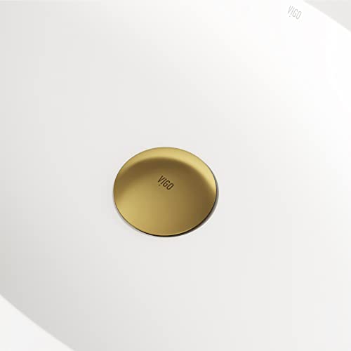 VIGO VG16002MG Pop-Up Bathroom Sink Drain with Overflow Gold Open Box-Express Your Love Gifts