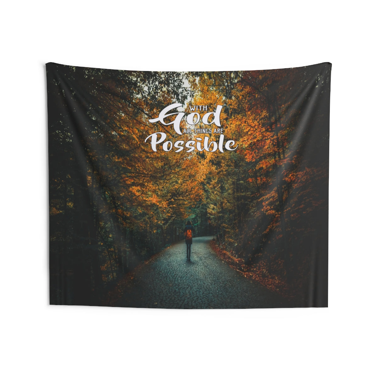 With God All Things Are Possible Wall Hanging Tapestry-Express Your Love Gifts