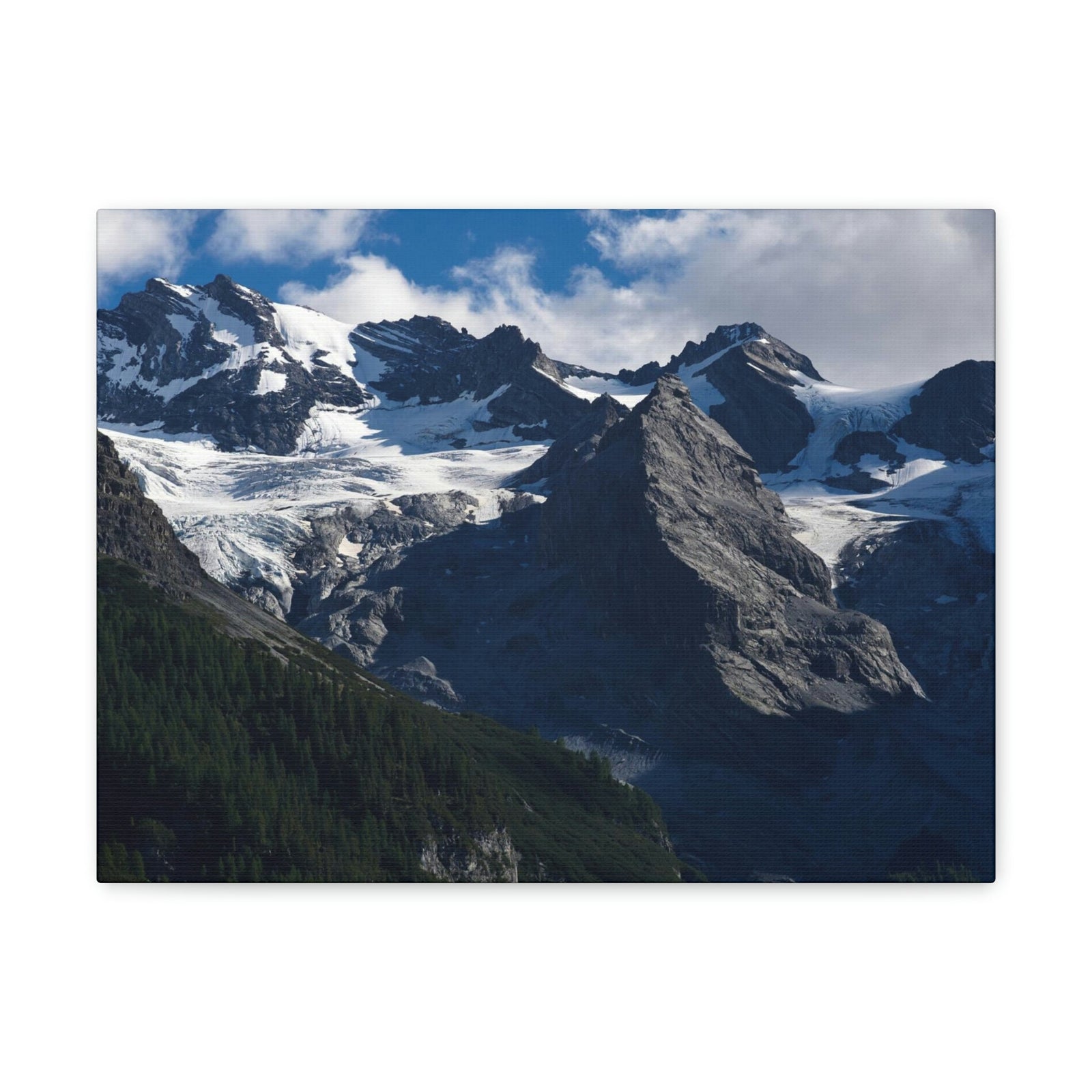 Wondrous Mountains Covered in Snow Scene Beautiful Phenomenal and Amazing Beauty Nature Scene Big Snowy Mountains Wall Art Ready to Hang Unframed-Express Your Love Gifts