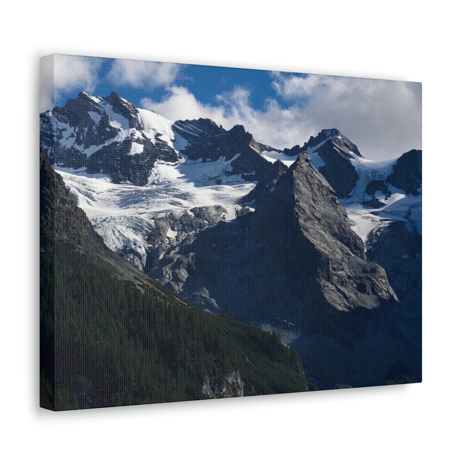 Wondrous Mountains Covered in Snow Scene Beautiful Phenomenal and Amazing Beauty Nature Scene Big Snowy Mountains Wall Art Ready to Hang Unframed-Express Your Love Gifts