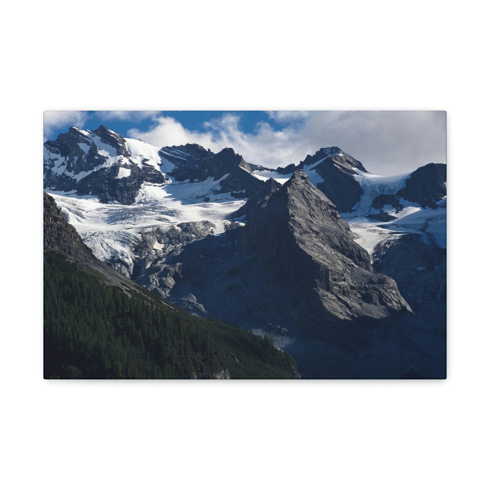 Wondrous Mountains Covered in Snow Scene Beautiful Phenomenal and Amazing Beauty Nature Scene Big Snowy Mountains Wall Art Ready to Hang Unframed-Express Your Love Gifts