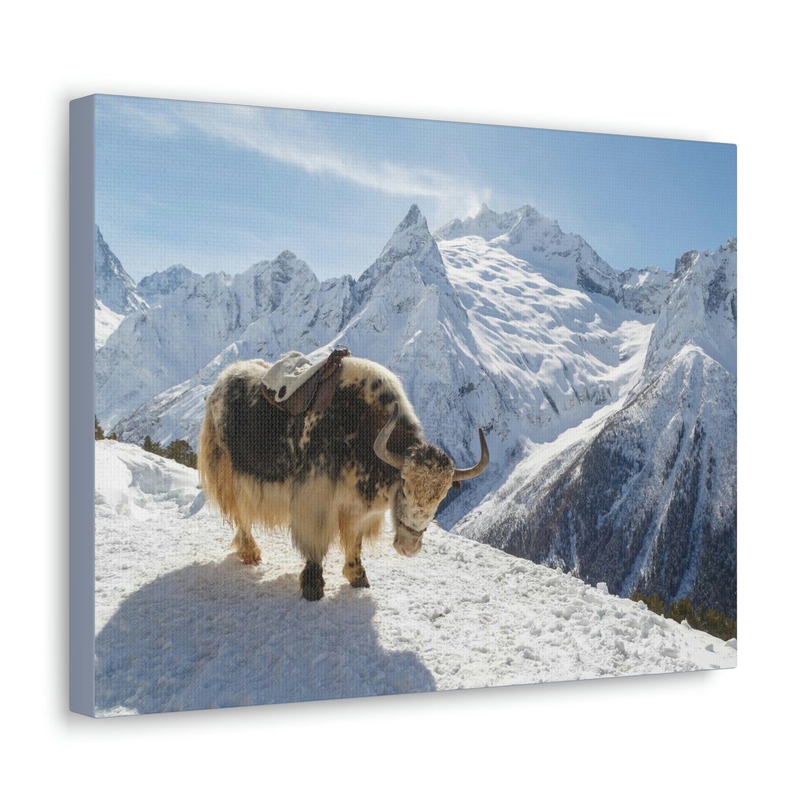 Scripture Walls Yak Hunting Yak on Hunt Print Animal Wall Art Wildlife Canvas Prints Wall Art Ready to Hang Unframed-Express Your Love Gifts