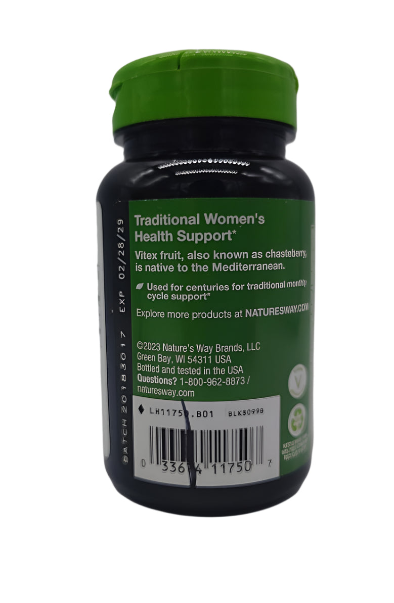 Nature’s Way Vitex Fruit Dietary Supplement 400 mg 100 Vegan Capsules 3 Pack-Express Your Love Gifts