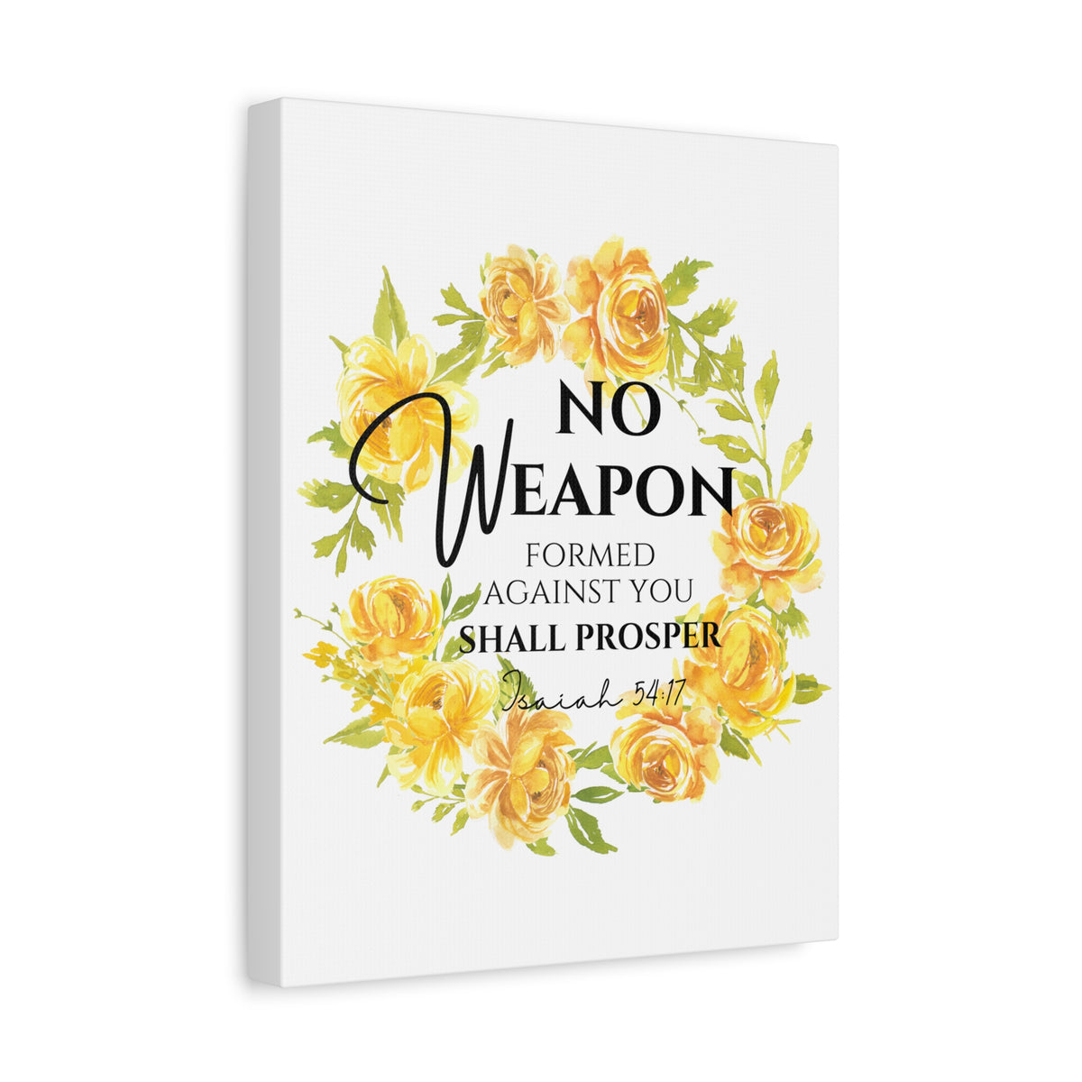 Scripture Walls Isaiah 54:17 No Weapon Bible Verse Canvas Christian Wall Art Ready to Hang Unframed-Express Your Love Gifts