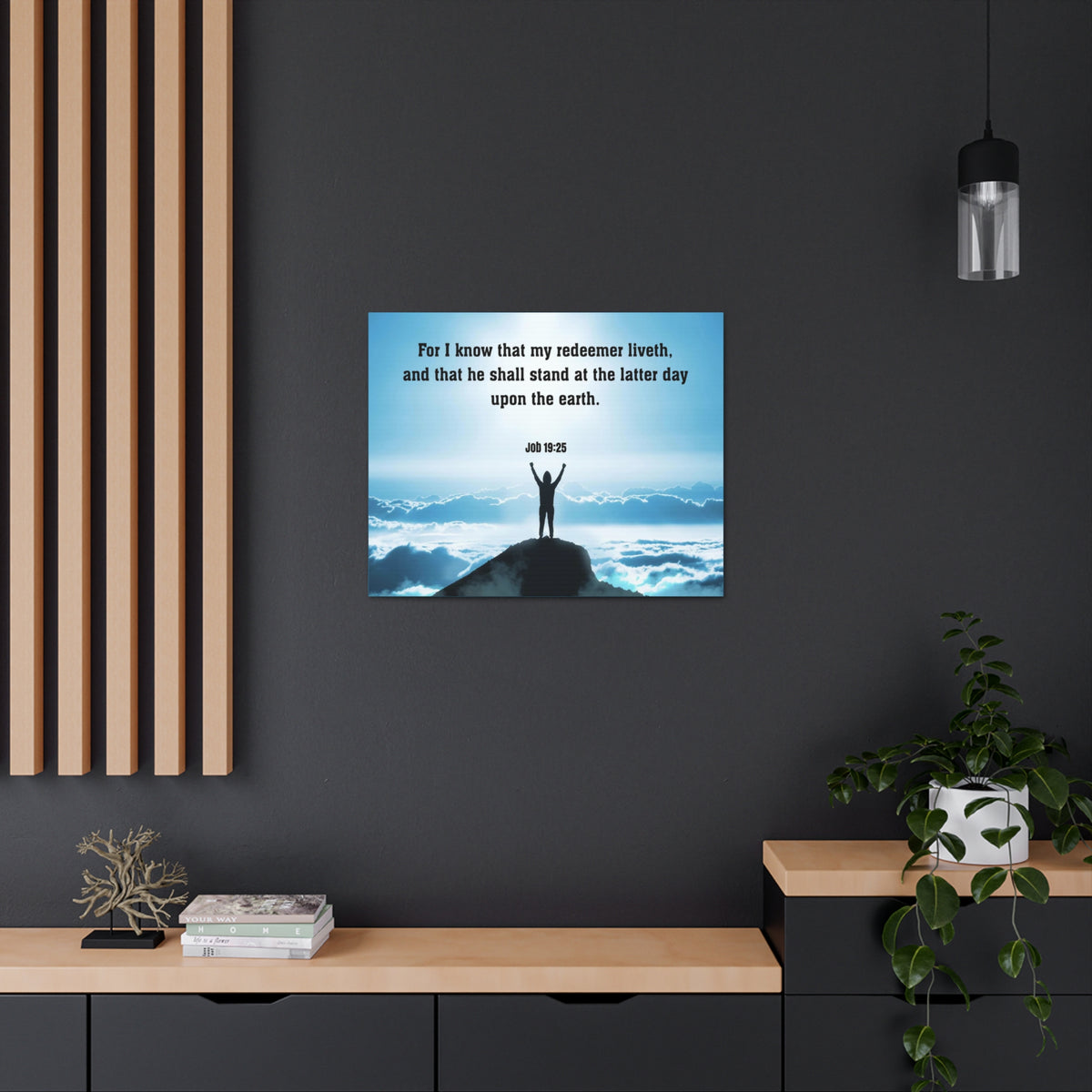 Scripture Walls For I Know Job 19:25 Christian Wall Art Print Ready to Hang Unframed-Express Your Love Gifts
