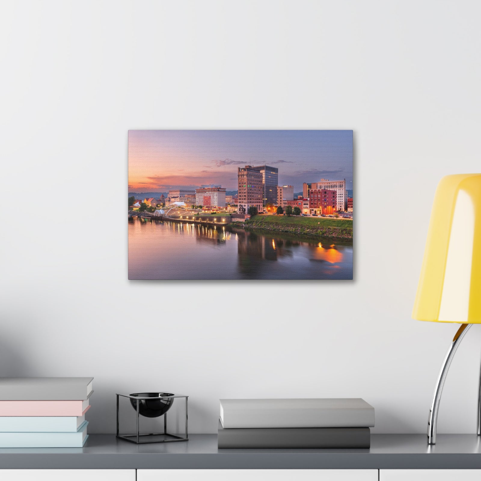 Charleston Night Skyline Canvas Artwork High-Quality Breathtaking Stunning Cityscape for Home Decor Ready to Hang-Express Your Love Gifts
