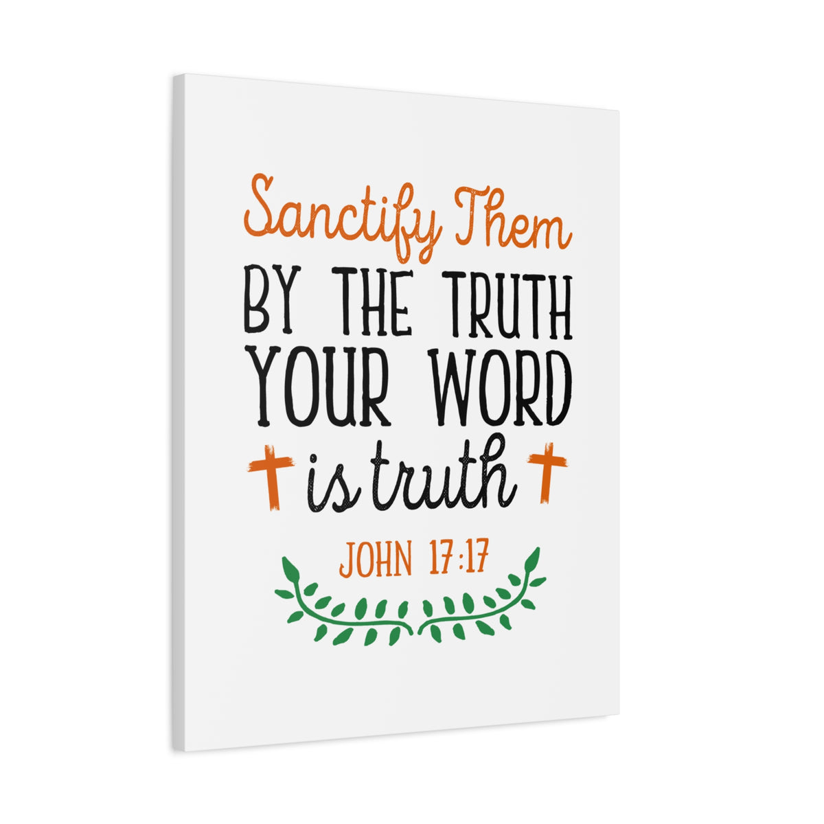 Scripture Canvas Your Word Is The Truth John 17:17 Christian Wall Art Bible Verse Print Ready to Hang-Express Your Love Gifts
