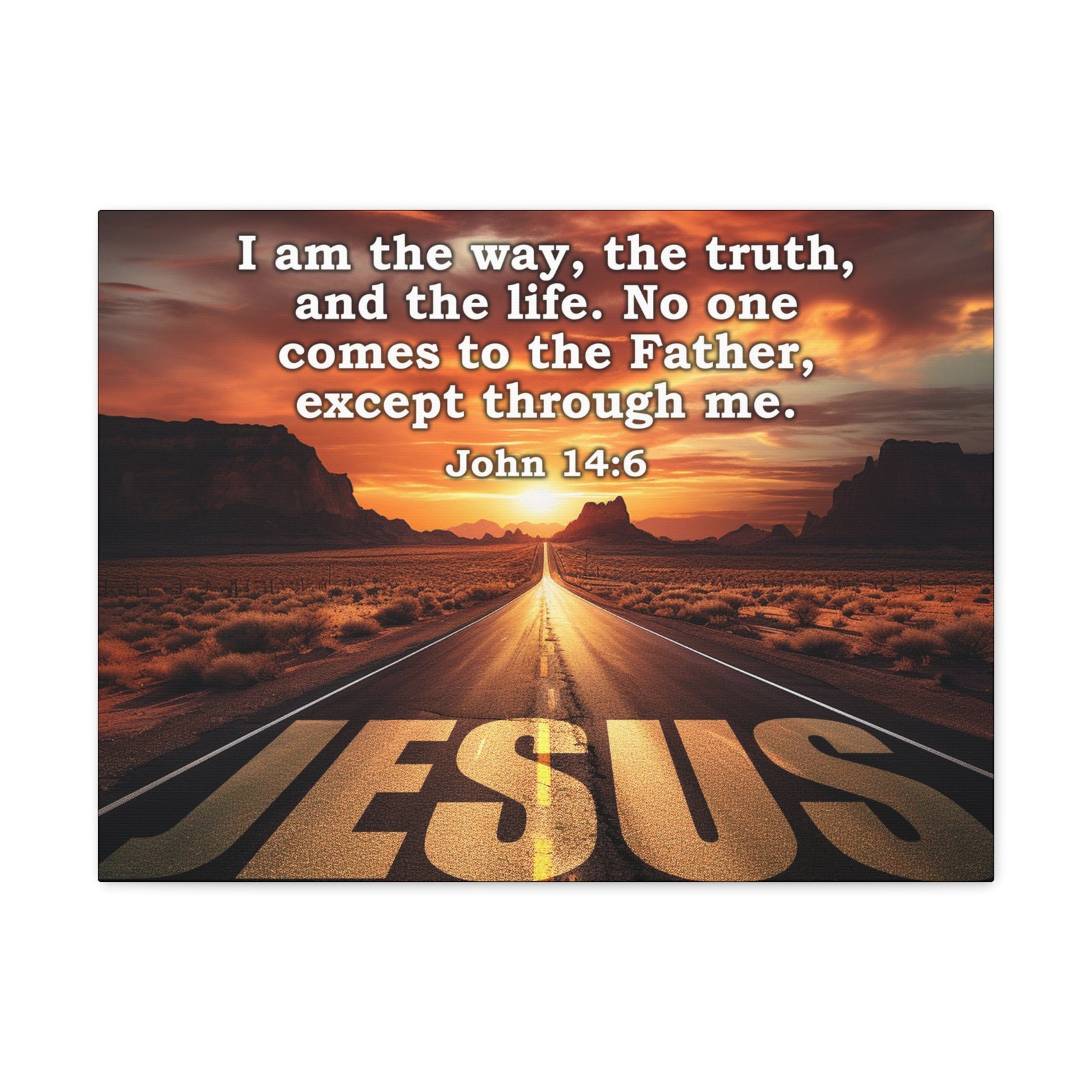 Scripture Walls Way Truth Life John 14:6 Christian Wall Art Print Ready to Hang Unframed-Express Your Love Gifts
