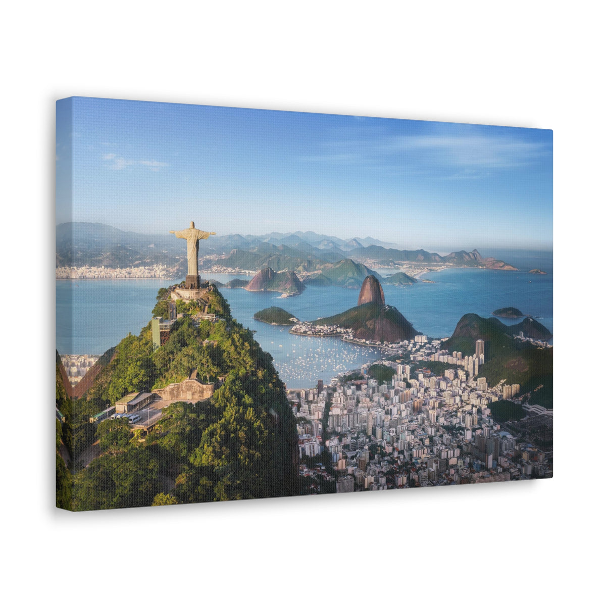 Rio de Janeiro Daytime Skyline Canvas Artwork High-Quality Breathtaking Stunning Cityscape for Home Decor Ready to Hang-Express Your Love Gifts